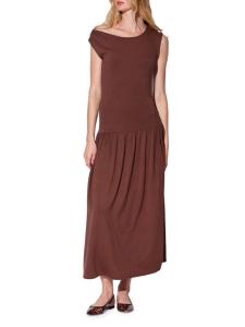 Платье миди на одно плечо, вязаное в технике седловидной вязки Walter Baker, цвет Saddle