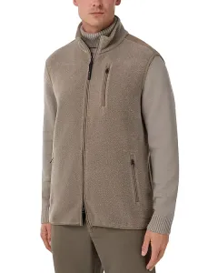 Шерстяной жилет-тедди из плюшевого меха Boggi Milano, бежевый