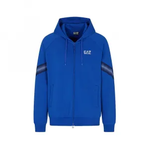 Толстовка EA7 EMPORIO ARMANI Train 7 Lines Tape full zip, синий