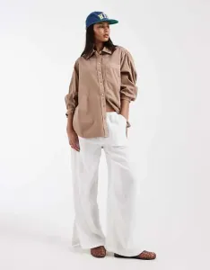 Белые широкие брюки из марли GAP