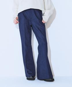 Расклешенные брюки из нубука