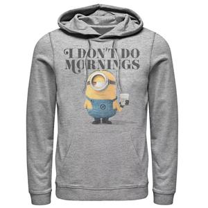 Мужской пуловер с капюшоном Despicable Me Minions I Don't Do Mornings Licensed Character