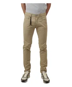 Легкие хлопчатобумажные брюки с пятью карманами Incotex, бежевый