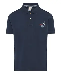 Классическая хлопковая рубашка поло Bob, синий