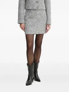 Твидовая юбка мини А-силуэта Gestuz, белый