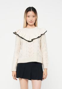 Джемпер ONLY ONLISOLDE FRILL O NECK, Birch/Black/Beige
