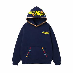 Толстовка Unisex Hooded Moderate Heavyweight HUANQIU, темно-синий (желтый)