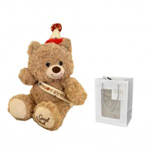 Плюшевая кукла happy birthday puppy bunny bear высотой 25 см ROUERXIONG