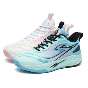 MUSNODO Амортизирующие противоскользящие дышащие низкие баскетбольные кроссовки унисекс розовый синий непарные, цвет Pink Blue Mismatched