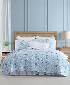 Наборы двусторонних одеял «Пионовый сад» Laura Ashley, синий