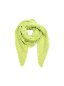 Треугольный шарф-букле из уютного материала неоново-желтого цвета Faera