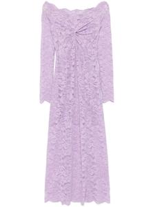 Кружевное макси-платье с вырезом Бардо Rabanne, фиолетовый
