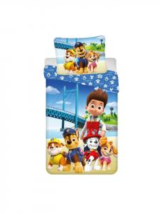Комплект постельного белья Щенячий патруль для детской кровати 140 х 200 см + 70 х 90 см синего цвета Paw Patrol, 140 x 200 см