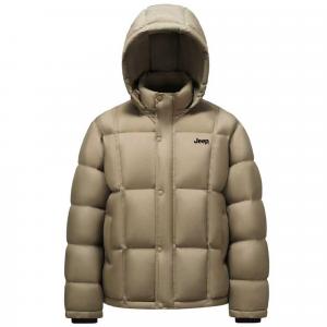 Пуховик Unisex Thickened Puffer Jeep, trefoil зеленый[detachable hooded+90% duck down+windproof cuffed sleeves]