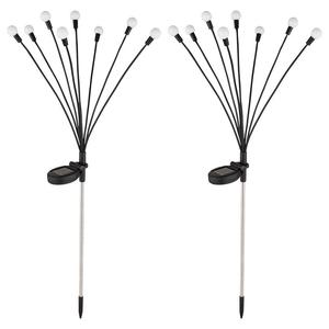 Комплект из 2 светодиодных уличных светильников из нержавеющей стали черного цвета Globo Lighting, черный