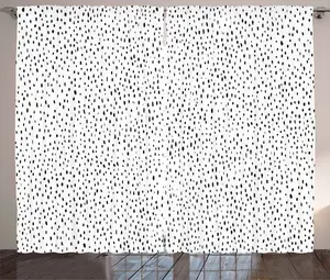 Штора ABAKUHAUS в стиле Абстрактный деревенский, гранжевые вертикальные подъемы, присборенная ленточная штора для спальни с петлями и крючками, 280 x 225 см, черно-белая Abakuhaus