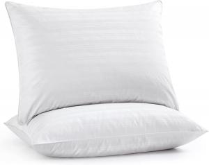 makej Пуховая подушка для сна с хлопковым чехлом