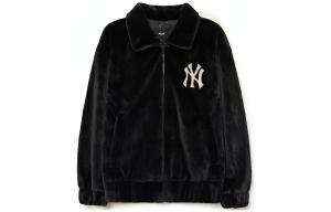 Флисовая куртка унисекс черного цвета Mlb