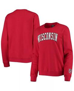 Женский пуловер Red Wisconsin Badgers Campanile свитшот Colosseum