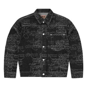 Брюки Corteiz Handwritten Denim Trucker, Black