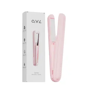 Утюжок для завивки и выпрямления волос Curling And Straightening Dual Use Portable, для домашнего использования WXJB 501 OVL, розовый