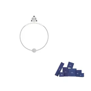 Родированное ожерелье для женщин Swarovski, серебряный