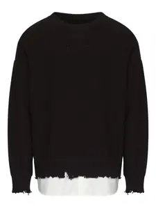 Свитер с круглым вырезом Mm6 Maison Margiela, черный