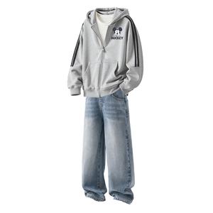 Повседневный спортивный комплект из 2 предметов для детей 3-7 лет Disney, серо-голубой