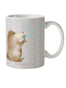 Детская кружка Медведь мыльные пузыри без слов в серой пастели Mr. & Mrs. Panda