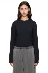 Футболка с длинным рукавом стандартного кроя Acne Studios, черный