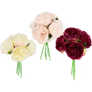 И.ГЕ.А. Искусственное растение «Букет пионов», 30 см I.Ge.A., кремовый/розовый/бордовый
