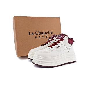 La Chapelle Кроссовки для скейтбординга женские, высокие, бежево-красные