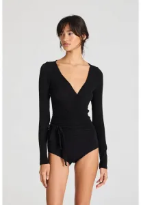 Топ с длинными рукавами и запахом от anne Gai+Lisva, Black