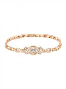 Faina Женский браслет из розового золота, украшенный кристаллами