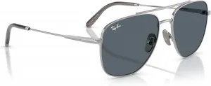 Солнцезащитные очки Ray-Ban Unisex Rb8097 William Titanium Square, Silver/Blue