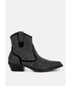 Ковбойские сапоги Costello, украшенные стразами Rag & Co, черный