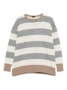 Полосатый трикотаж Neera, серый