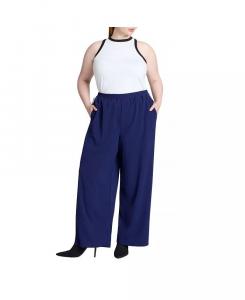 Женские спортивные брюки больших размеров с полосками по бокам ELOQUII, синий