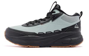 Высокие кроссовки для активного отдыха мужские черные горные тени зеленый QIAODAN