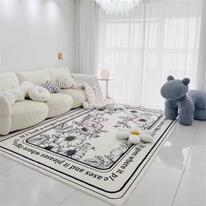 Saint Valentine Ковер 100х200 см из велюра в стиле ваби-саби, для гостиной, скандинавский лайт-люкс