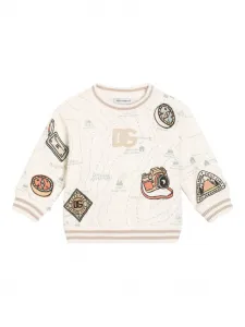 Толстовка с принтом Dolce & Gabbana Kids, нейтральный