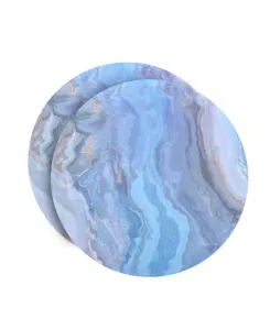 Мраморные пробковые салфетки под тарелки, моющиеся салфетки Dainty Home, темно-синий