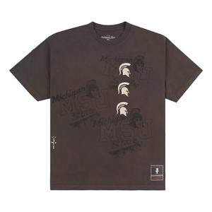 Футболка Cactus Jack By Travis Scott Cactus Jack by Travis Scott x Mitchell & Ness Michigan State University Seal Tee, коричневый