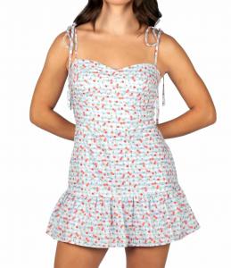 Виви Комбинезон с галстуком в вишневую клетку Lilbelle Charlotte, Cherry Check