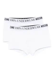Трусы с логотипом на поясе Moschino, белый