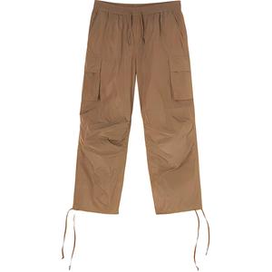 Широкие брюки карго на шнурке MSGM, коричневый
