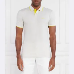 Paul эластичная рубашка-поло с изогнутой формой облегающий крой Boss, серый