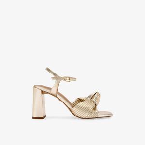 Сандалии на каблуке Kg Kurt Geiger Signet 105 с витыми ремешками, золотой