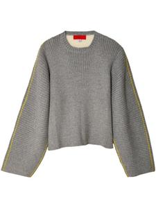 Eckhaus Latta striped ribbed jumper, серый