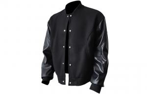 ZIAREL Бейсбольная майка унисекс черная с воротником стойка умеренно прямого кроя